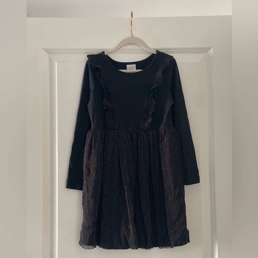 HANNA ANDERSSON 5 Black Sparkle Tulle Dress